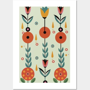 Geometric Flowers Posters and Art